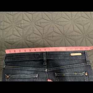 Pilcro and the Letterpress jeans size 33 with 33” inseam flare stretch jeans
